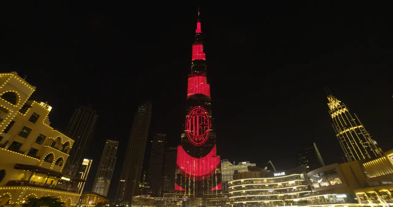 AC Milan’s Campaign on Burj Khalifa